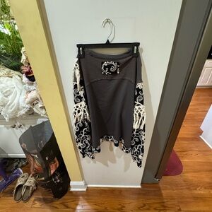 POL Elegant Black, Charcoal and White Women's Sweater